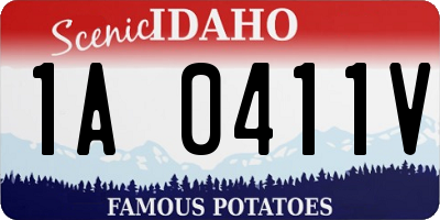 ID license plate 1A0411V
