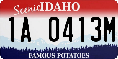 ID license plate 1A0413M