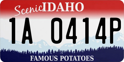ID license plate 1A0414P