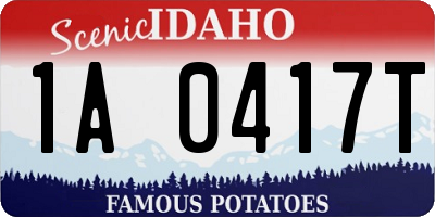 ID license plate 1A0417T