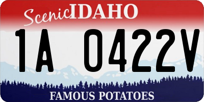 ID license plate 1A0422V