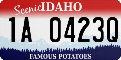 ID license plate 1A0423Q