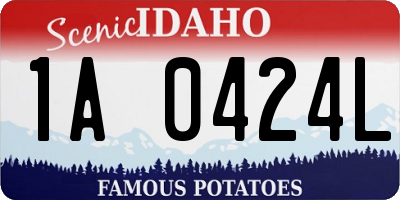 ID license plate 1A0424L