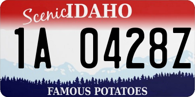 ID license plate 1A0428Z
