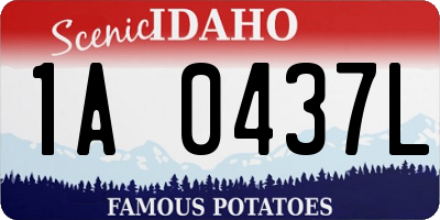 ID license plate 1A0437L