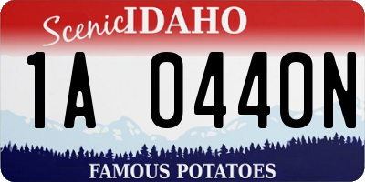 ID license plate 1A0440N