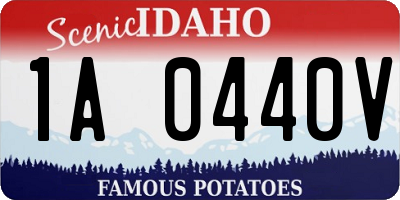 ID license plate 1A0440V