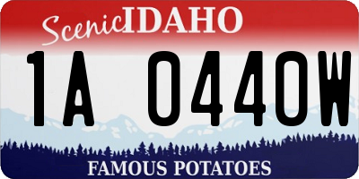ID license plate 1A0440W