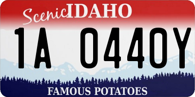 ID license plate 1A0440Y