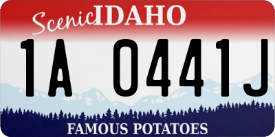 ID license plate 1A0441J