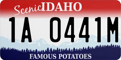 ID license plate 1A0441M