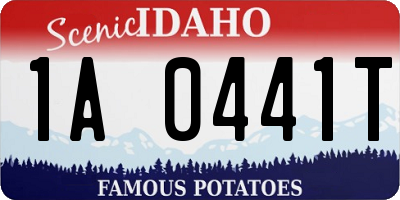 ID license plate 1A0441T