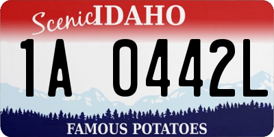 ID license plate 1A0442L