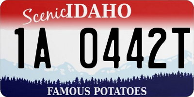ID license plate 1A0442T