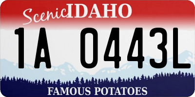 ID license plate 1A0443L