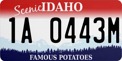 ID license plate 1A0443M