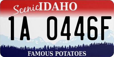 ID license plate 1A0446F