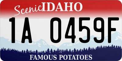 ID license plate 1A0459F