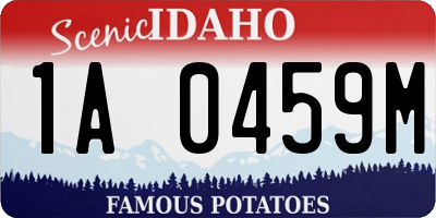 ID license plate 1A0459M