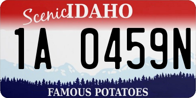 ID license plate 1A0459N