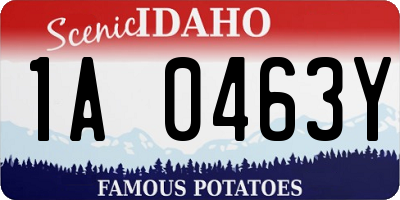 ID license plate 1A0463Y