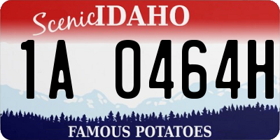 ID license plate 1A0464H