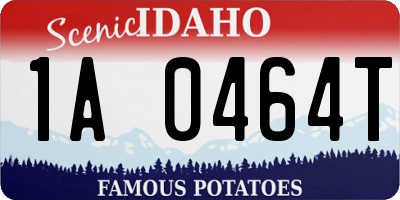 ID license plate 1A0464T