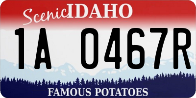 ID license plate 1A0467R