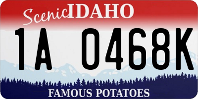 ID license plate 1A0468K