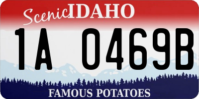 ID license plate 1A0469B