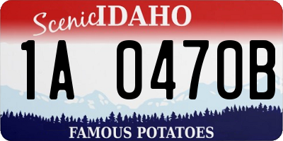ID license plate 1A0470B
