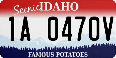 ID license plate 1A0470V