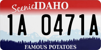 ID license plate 1A0471A
