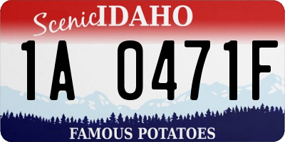ID license plate 1A0471F