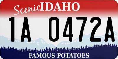 ID license plate 1A0472A