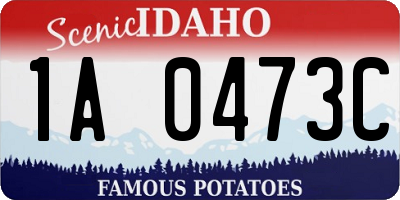 ID license plate 1A0473C