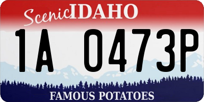 ID license plate 1A0473P