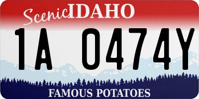 ID license plate 1A0474Y