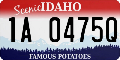 ID license plate 1A0475Q