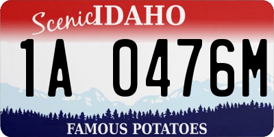 ID license plate 1A0476M