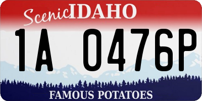 ID license plate 1A0476P