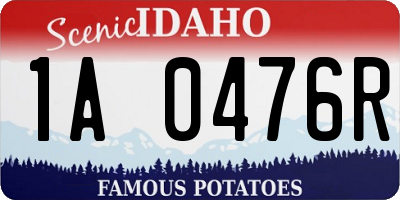 ID license plate 1A0476R