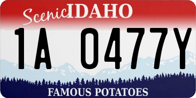 ID license plate 1A0477Y