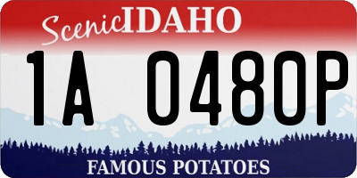 ID license plate 1A0480P