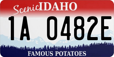 ID license plate 1A0482E