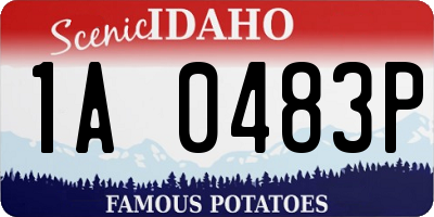 ID license plate 1A0483P