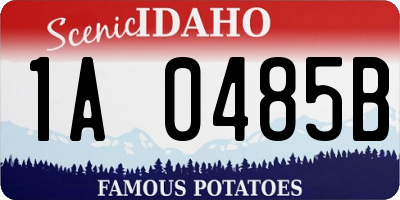 ID license plate 1A0485B