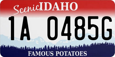ID license plate 1A0485G
