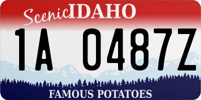ID license plate 1A0487Z