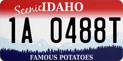 ID license plate 1A0488T